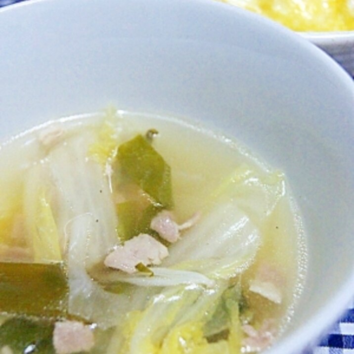 コンソメで中華っぽいスープ
